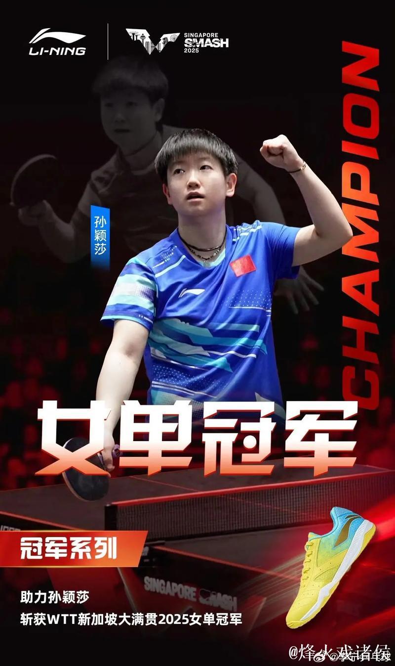 孙颖莎2025年战绩：17站参赛、119场对决、476局刷新纪录